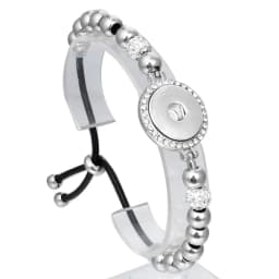 Wholesale 18mm Snap Bracelets High Quality Metal Silver Color Snap Button Bracelet Bangle Adjustable Chain Bracelets