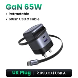 UGREEN 100W 65W 45W GaN Charger With Retractable USB C Cable PPS PD Fast Charger For Laptop Macbook Pro Tablet iPhone 18 Samsung