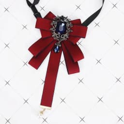 Gorgeous Bow Tie Vintage Luxury Lady Head Diamond Pearl Ribbon Tassel Brooch Chic Girls Elegant Costume Jewelry Collar Pin
