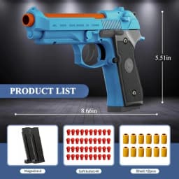 P320 Shell Throwing Continuous Firing Blowback Soft Bullet Toy Gun Outdoor Sport Shooting Game Christmas Gift