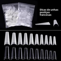 500pcs False Nail Art Tips French Natural Transparent Coffin False Nails Tips Acrylic UV Gel Nail Polish Manicure