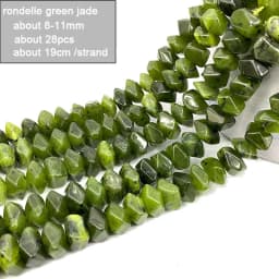 Wholesale 100% Natural Green Jade Cylinder Square Irregular Faceted Round Stone Beads for Jewelry Making Diy Bracelet Charms