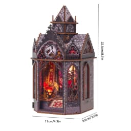 DIY Book Nook Kit Wooden Doll House 3D Puzzle Assembly Toy Home Bookend Bookshelf Insert With Furniture Toys For Christmas Gift
