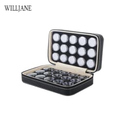 Transparent Gemstone Gem Jar Display Box Loose Diamond Jewelry Storage Carrying Case Nail Gem Stones Holder Organizer Container