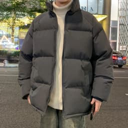 Men's Parkas Warm Basic Style Casual Jackets Thicken Winter Coat Puffer Jacket Solid Color Outwear Men's Clothing