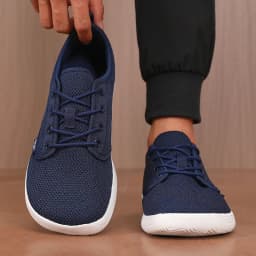 Wide Toe Men Shoes Breathable Knitted Mesh Comfortable Barefoot Casual Versatile Soft Sole Wide Last Shoes Walking Shoes 2025