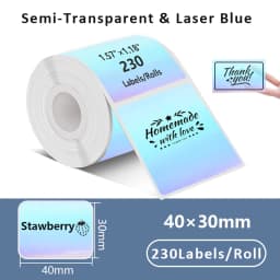 1Roll Label Sticker Self-Adhesive Thermal Paper,Suit for M110 M220 M200 E210 P50 DETONG P1 WP9520 Munbyn Nelko PM220 MiniPrinter