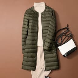 Lightweight Puffer Jaet Women's Mid-Length Autumn Winter New round Ne Long Korean Sle Coat No Collar Inner Trendy