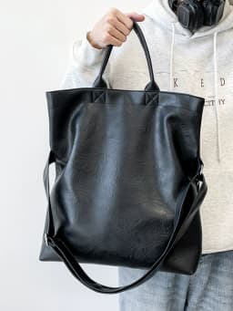 Designer Style Men's Commuting File Bag Hand-Held Briefcase Multifunctional Large Capacity Versatile Tote Bag Crossbody Bag