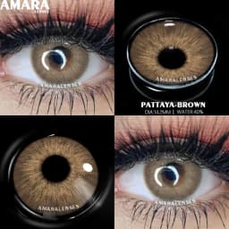 AMARA Natural Colored Contacts Lenses Brown 2pcs Contacts Beautful Pupils Color Contacts Yearly Makeup Cosmetic Contact Lens