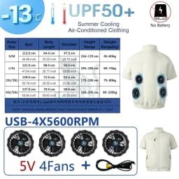 Summer 3 Fans 4 Fans Air Conditioning Cooling Vest Men Women Outdoor Jacket Sun Protection Windbreaker Travel Fishing Sports