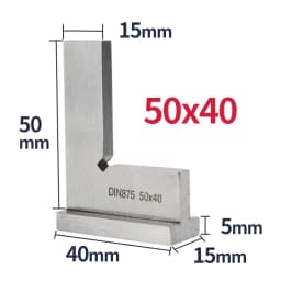 Try Square Flat Edge Square Ruler 90 Degree Woodworking Tools Metal Right Angle Ruler Measurement Tools Set-Square 50x40/75x50mm