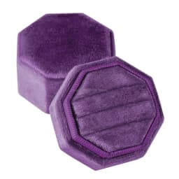3 Rings Octagonal Display Box Dustproof Rings Storage Box Suitable for Proposals