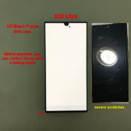 100% Testing for Samsung Galaxy S23 Ultra LCD S918E S918B/DS Display Touch Screen Digitizer Replacement with Defective Screen