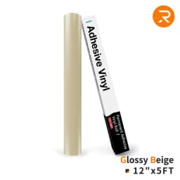 HTVRONT 12"X 5ft Permanent Adhesive Vinyl Roll 30x152cm Glossy Self-adhesive Film For Cricut Craft Art Sign Decal Windows Glass