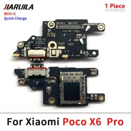 New USB Port Charger Dock Plug Connector Charging Board Microphone Flex Cable For Xiaomi Poco X6 X7 M6 F6 F7 Pro 4G 5G
