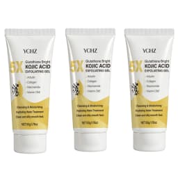 Kojic Acid Deep Cleansing Exfoliating Gel, Evens Out Skin Tone, Eliminates Dark Spots and Dullness, Long-Lasting Moisturizing, Cleans Pores - Non-Greasy, Suitable for Both Men and Women - Whitening and Moisturizing, for Day and Night Use, 50g