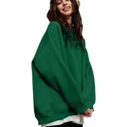 Pullover Loose Fit Hoodie Casual with Crew Neck Long Sleeve Standard Length Single Pullover Closure Japanese Korean Women Hoodie