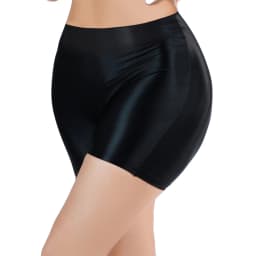 Women's Oil Shiny Glossy Sexy Thin Sheer Shorts Slim Fits Gymnastics Fitness Yoga Seamless Safe Pants Sport Casual Home Bottoms
