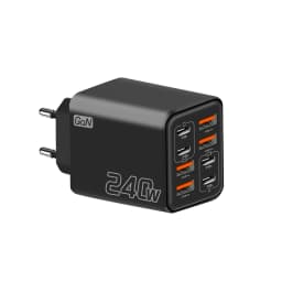 8 in 1 GaN USB C Desktop Charger 240W Fast Charge Phone Adapter Type C Cable For iPhone Samsung Xiaomi EU/US/UK Plug Charger