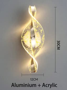 1pc/2pc Golden Snowflake, Cloudy Acrylic Wall Sconce for Living Room, Bedroom Home Decor, Modern LED Bedside Wall Sconce