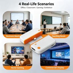 HDMI-Compatible Wireless Receiver 50M Type C Transmitter 1080P 60Hz Lossless Audio for Home Theater Gaming Exhibition