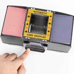 Automatic Card Shuffling Machine 1/2 Decks Electric Poker Card Shuffler USB Battery-Operated Shuffler for Card Games Home Party