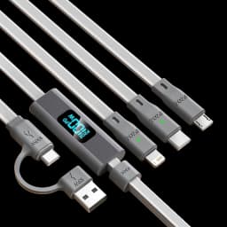 PZOZ For 3 in 1 charger fast charging cable usb c to type c micro lightning iPhone iPad MacBook Samsung Huawei led display cable