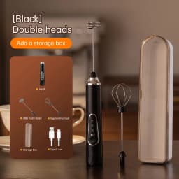 Wireless Milk Frother Electric Type-C Handheld Blender Stainless Steel Mini Coffee Maker Whisk Mixer For Coffee Cappuccino Cream