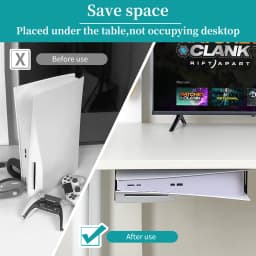 Under Desk Holder Stand for PS5 Disc&Digital Console Stealth Horizontal Mount Support Bracket Organizer Fast Delivery