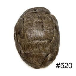 VERSALITE- Mono with Swiss Lace Front Toupee Men Breathable Male Hair Prosthesis Natural Human Hair Replacement System Men's Wig