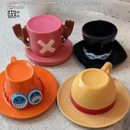 New One Piece Mug Ceramic Large Capacity Men'S Design Sense Water Cup For Home Use Road Flying Straw Hat Cup Desktop Decoration