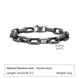 Never fade stainless steel link chain bracelet