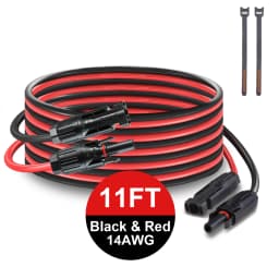 MHPOWOS 3.5/6M Solar Panel Extension Cable 14AWG Solar Extension Cable Kit With Female Male Connectors For RV Spower Station