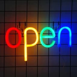 Artistic OPEN LED Neon Lights USB/Battery Powered for Holiday Parties Weddings Bars Cafes Game Rooms Commercial Lighting