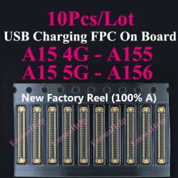 10pcs Charging FPC on MainBoard For Samsung A06 A07 A16 A17 A26 A33 A34 A35 A53 A54 A55 A56 A52 A72 A73 FPC Connector Port