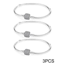 925 Sterling Silver Bracelets Bangles Original Love Heart Clasp Charms Beads Snake Chain Luxury DIY Jewelry For Women Gift