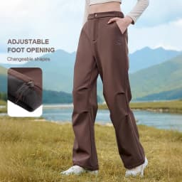 GOLDEN CAMEL Men's Hiking Pants Workwear Warm Plus Fleece Pant Straight Paratrooper Loose Sport Trousers Outdoor Water-repellent