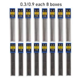 Transparent Mechanical Pencil Set 0.3, 0.5, 0.7 0.9mm with HB Lead Refills for Sketching Art Drawing Painting Automatic Pencils