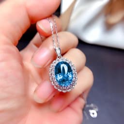 Big Bling Water Drop Pendant Real 925 Sterling Silver Long Chain Necklace for Women Fashion Jewelry Cute Statement Necklace