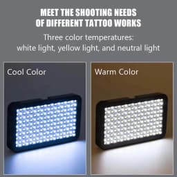 Professional Tattoo Fill Light with 120 LED Beads Reduce Reflected Light of Tattoos 52mm CPL Lens Filter Compatible Any Phone
