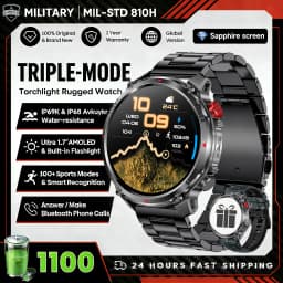 2026 T-Rex3 Ultra 1100mAh Battery Smart Watch GPS Track Compass IP69K Waterproof Sports Tracker Outdoors Military Smartwatches