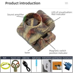 Rechargeable Hunting Dog Beeper Collars Waterproof Dog Training Collar Built-in Beeper Sound Pet Electric Collar Beep Clicker