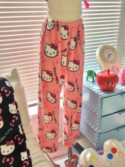 2025 New Hello Kitty Pajamas Pants Anime Women's Pajama Pants Cartoon Couple Home Sleepwear Trousers Leisure Home Clothing