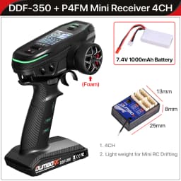 DUMBORC DDF-350 Transmitter with Receiver 2.4G 10CH Digital Radio Remote Controller for RC Car Boat Tank LCD FHSS System