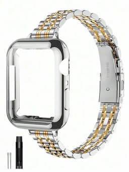 New 2 In1 Band Protective Shell Case for Apple Watch Cover Strap Series 11/10/9/8/7/6/5/4 38mm 40mm 41mm 42mm 44mm 45mm 46mm