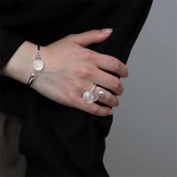 XIYANIKE Handmade White Crystal Bead Adjustable Finger Rings For Women Fashion New Female Jewelry Gift Party Holiday Anillos