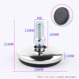 M6 M8 M10 Adjustable Leveling Chair Leg Feet Furniture Mat Screw-in Base Sofa Bed Cabinet Table Floor Protector Anti-slip Pad