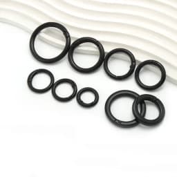 5pcs Black Spring O Rings 13-32mm round Carabiner Key Ring Trigger Snap Buckle Keychain for DIY Jewelry Making Bag Accessories