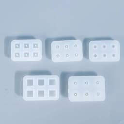 6Styles Transparent Rectangle Silicone Bead Mould Square Ball 6 Hanging Holes DIY Epoxy Jewelry Mold Resin Molds For Jewelry